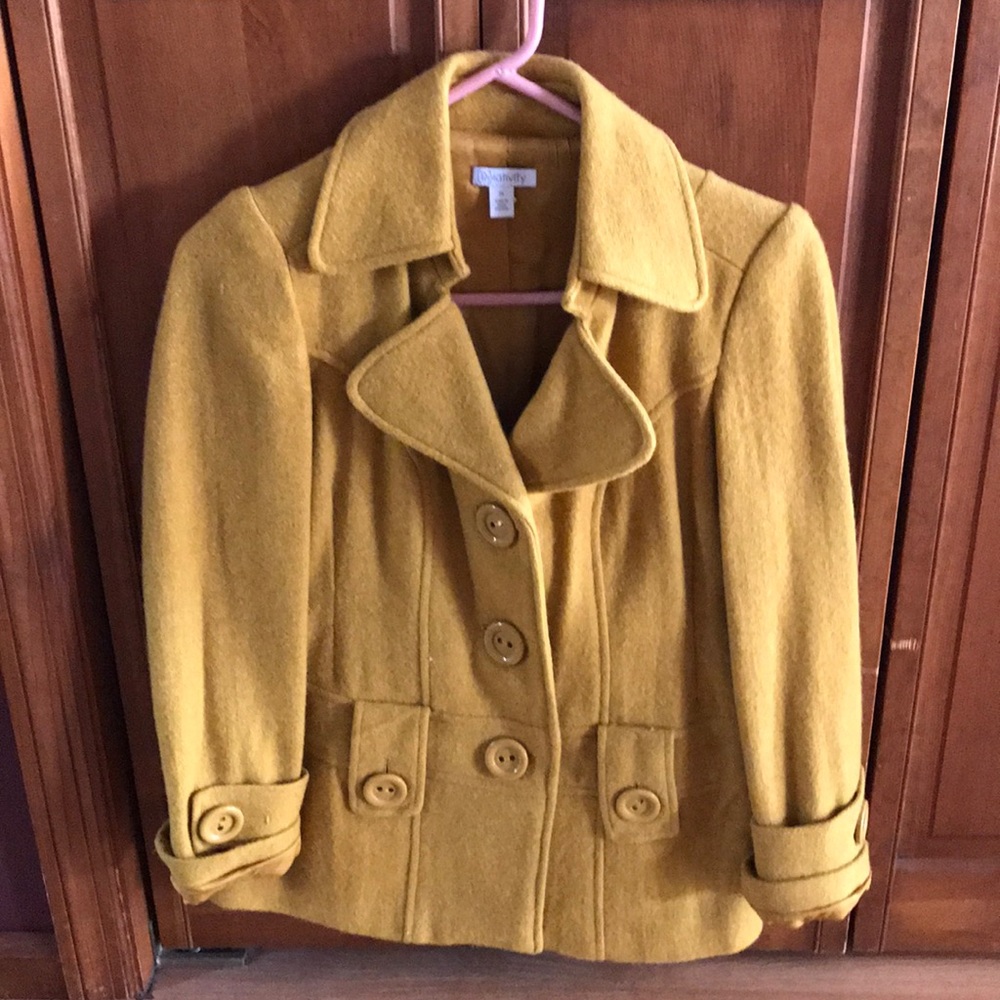 Mustard Color Peacoat